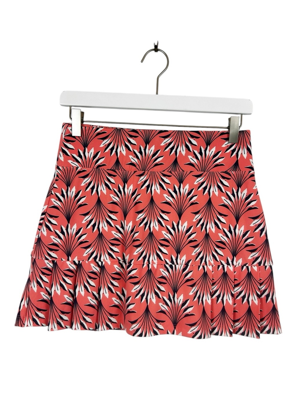 Sigrid Olsen Golf & Tennis Ruffle Mini Skirt Women's Size X-Small Pink Leaf